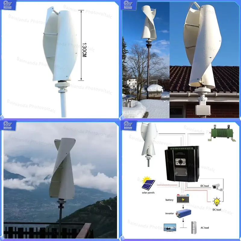 600W Vertical Axis Wind Turbin - Renewable Energy Wind Solar recension och pris