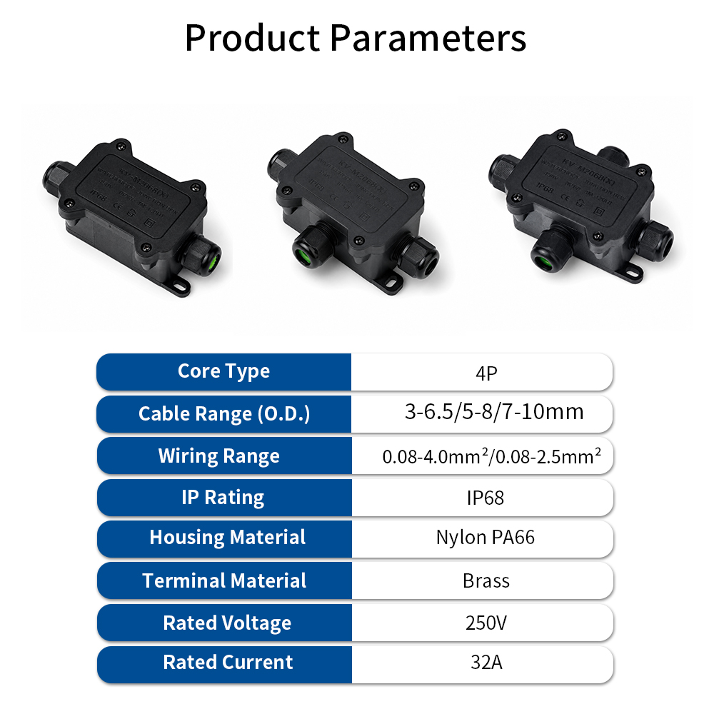 IP68 Waterproof Junction Box 2 - Cable Gland Waterproof recension och pris