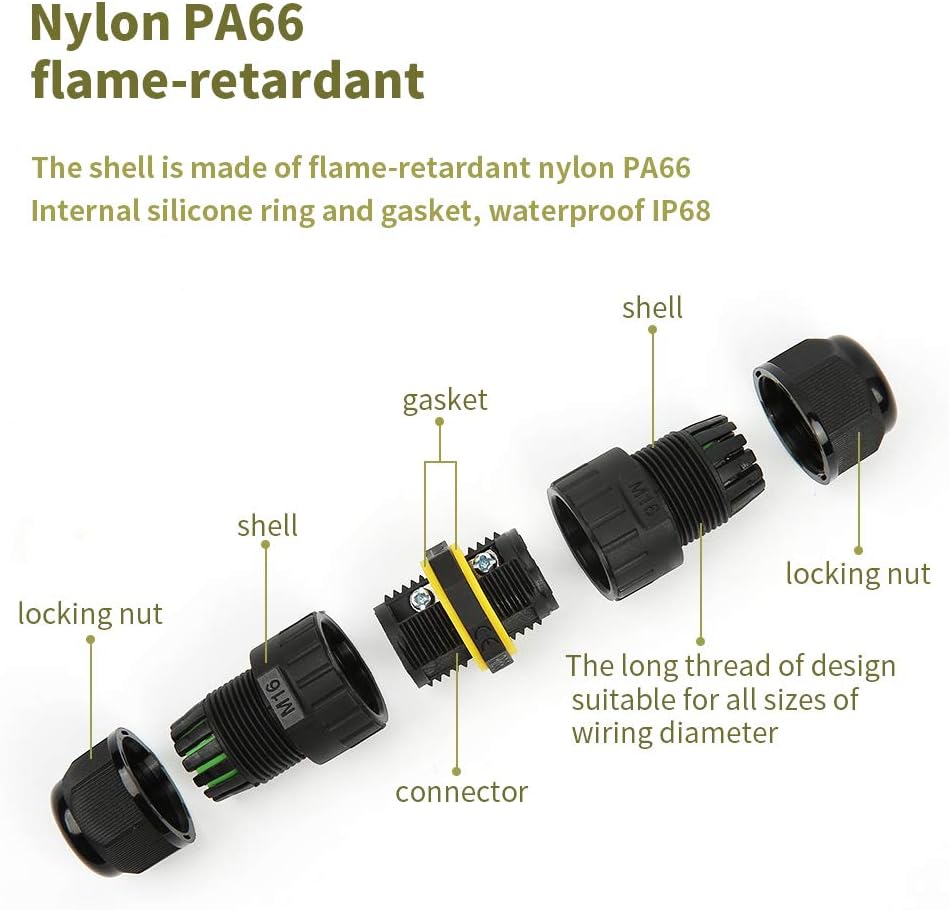 M16 2PIN 3PIN IP68 Waterproof  - Cable Gland Waterproof recension och pris